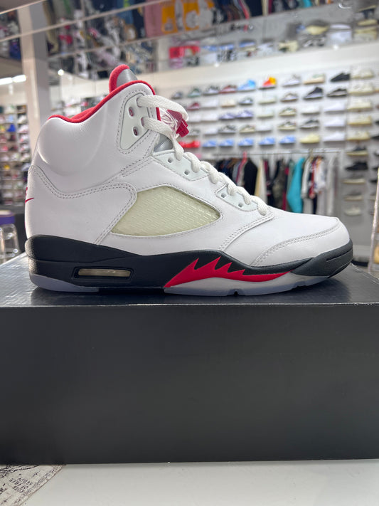 AJ 5 Fire Red Silver Tongue